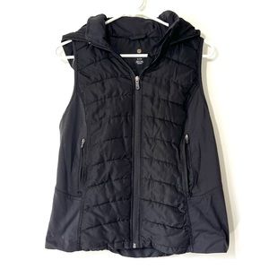 Tangerine Black Puffer Quilted Vest